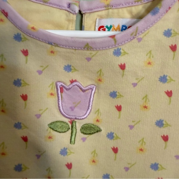 Gymboree vintage (1998) Yellow and purple girls  Dress size Large 4-5 yrs tulip - Picture 2 of 5